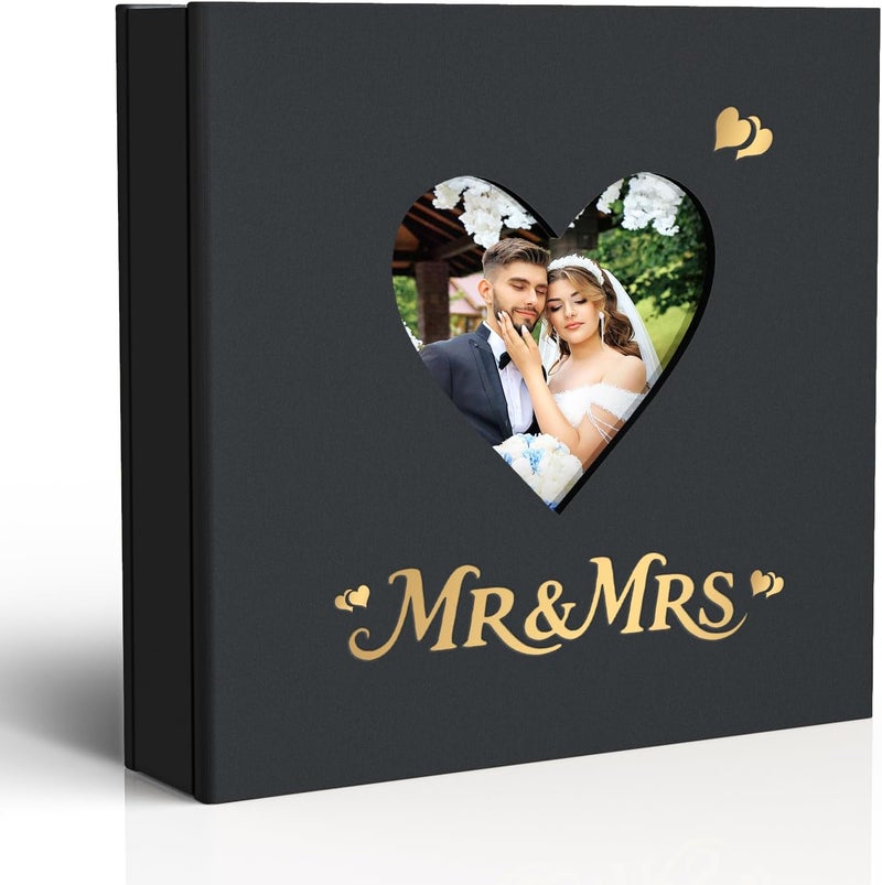 barsone Linen Wedding Photo Album 4x6 with 400 Pockets(Large Capacity Customizable Memory Book, Custom Engraved Cover, Bridal Photo Album for Engagement, Gifts & Memory Keepsake) - Image 1